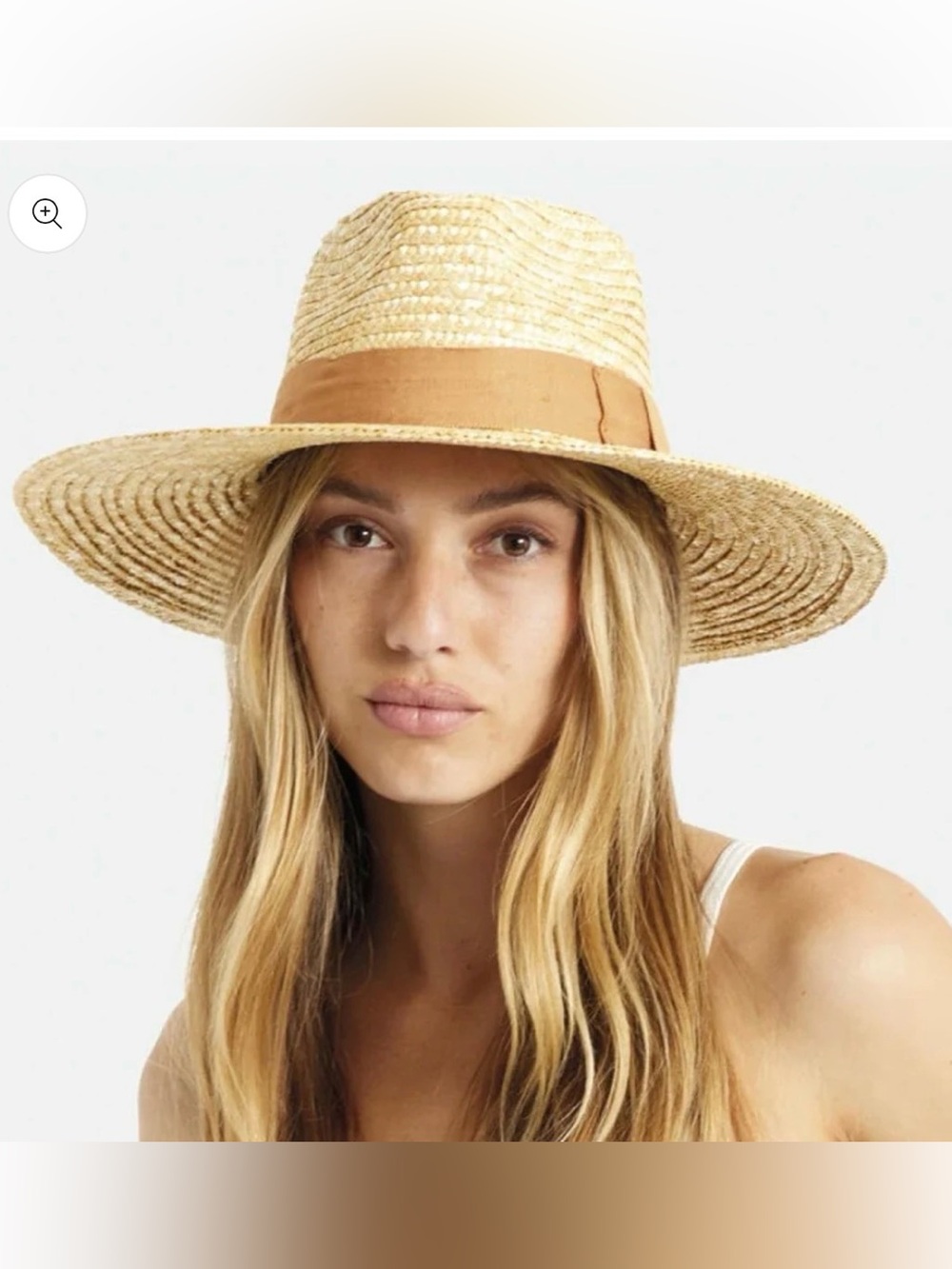 Brixton Wheat Straw Fedora with Tan Band